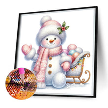Load image into Gallery viewer, Diamond Painting - Full Round - pink snowman (30*30CM)