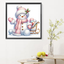 Load image into Gallery viewer, Diamond Painting - Full Round - pink snowman (30*30CM)