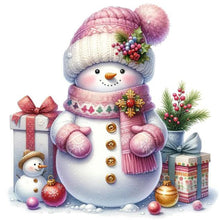 Load image into Gallery viewer, Diamond Painting - Full Round - pink snowman (30*30CM)