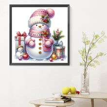 Load image into Gallery viewer, Diamond Painting - Full Round - pink snowman (30*30CM)