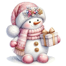 Load image into Gallery viewer, Diamond Painting - Full Round - pink snowman (30*30CM)