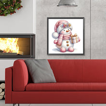Load image into Gallery viewer, Diamond Painting - Full Round - pink snowman (30*30CM)