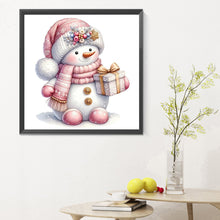 Load image into Gallery viewer, Diamond Painting - Full Round - pink snowman (30*30CM)