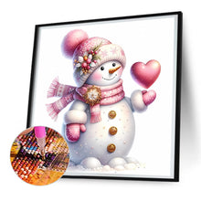 Load image into Gallery viewer, Diamond Painting - Full Round - pink snowman (30*30CM)