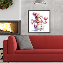 Load image into Gallery viewer, Diamond Painting - Full Round - pink snowman (30*30CM)