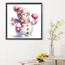 Load image into Gallery viewer, Diamond Painting - Full Round - pink snowman (30*30CM)