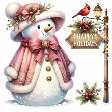 Load image into Gallery viewer, Diamond Painting - Full Round - pink snowman (30*30CM)