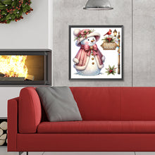 Load image into Gallery viewer, Diamond Painting - Full Round - pink snowman (30*30CM)