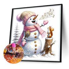 Load image into Gallery viewer, Diamond Painting - Full Round - pink snowman (30*30CM)