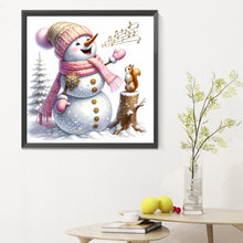 Load image into Gallery viewer, Diamond Painting - Full Round - pink snowman (30*30CM)
