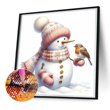 Load image into Gallery viewer, Diamond Painting - Full Round - pink snowman (30*30CM)
