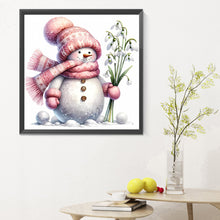 Load image into Gallery viewer, Diamond Painting - Full Round - pink snowman (30*30CM)
