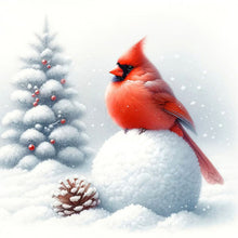 Load image into Gallery viewer, Diamond Painting - Full Round - cardinal on snowball (40*40CM)