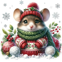 Load image into Gallery viewer, Diamond Painting - Full Round - Mouse under the snow (40*40CM)