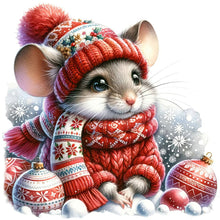 Load image into Gallery viewer, Diamond Painting - Full Round - mouse on snow (40*40CM)