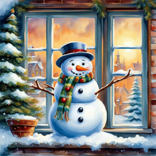 Load image into Gallery viewer, Diamond Painting - Full Round - Christmas snowman (40*40CM)
