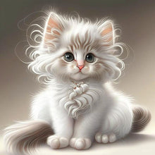 Load image into Gallery viewer, Diamond Painting - Full Square - white cat (30*30CM)