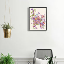 Load image into Gallery viewer, Diamond Painting - Partial Special Shaped - Cats, Flowers and Butterflies (30*40CM)