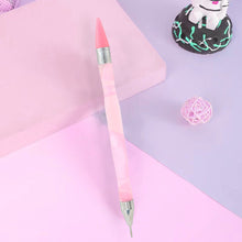 Load image into Gallery viewer, Double-End Manicure Point Drill Pen with Clay Glue Nail Art Tool for Women(Pink)