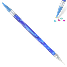 Load image into Gallery viewer, Double-End Manicure Point Drill Pen with Clay Glue Nail Art Tool for Women(Blue)