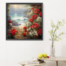 Load image into Gallery viewer, Diamond Painting - Full Round - red flower waves (30*30CM)