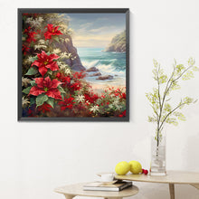 Load image into Gallery viewer, Diamond Painting - Full Round - red flower waves (30*30CM)