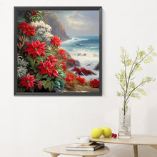 Load image into Gallery viewer, Diamond Painting - Full Round - red flower waves (30*30CM)