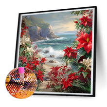 Load image into Gallery viewer, Diamond Painting - Full Round - red flower waves (30*30CM)