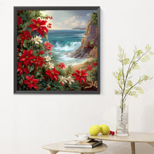 Load image into Gallery viewer, Diamond Painting - Full Round - red flower waves (30*30CM)