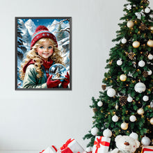 Load image into Gallery viewer, Diamond Painting - Full Round - girl in the snow (30*40CM)