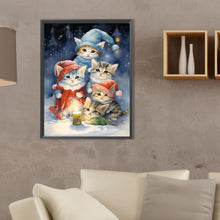Load image into Gallery viewer, Diamond Painting - Full Square - Santa hat cat (30*40CM)