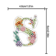 Load image into Gallery viewer, 2 PCS 26 Letters Double Side Diamond Wine Glass Charms Wine Glass Identification