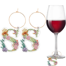 Load image into Gallery viewer, 2 PCS 26 Letters Double Side Diamond Wine Glass Charms Wine Glass Identification