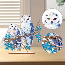 Load image into Gallery viewer, Acrylic Diamond Painting Desktop Decorations for Office Decor(Owl on the Branch)