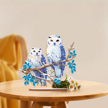Load image into Gallery viewer, Acrylic Diamond Painting Desktop Decorations for Office Decor(Owl on the Branch)
