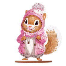 Load image into Gallery viewer, Acrylic Diamond Painting Desktop Decorations for Office Decor (Pink Squirrel #4)