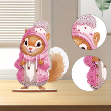 Load image into Gallery viewer, Acrylic Diamond Painting Desktop Decorations for Office Decor (Pink Squirrel #4)