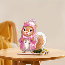 Load image into Gallery viewer, Acrylic Diamond Painting Desktop Decorations for Office Decor (Pink Squirrel #4)
