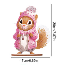 Load image into Gallery viewer, Acrylic Diamond Painting Desktop Decorations for Office Decor (Pink Squirrel #4)