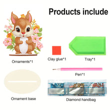 Load image into Gallery viewer, Acrylic Diamond Painting Desktop Decoration for Office Decor(Flower Squirrel #5)