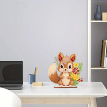Load image into Gallery viewer, Acrylic Diamond Painting Desktop Decoration for Office Decor(Flower Squirrel #6)