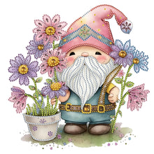 Load image into Gallery viewer, Diamond Painting - Partial Special Shaped - Gnome Daisy (30*30CM)