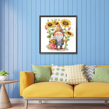 Load image into Gallery viewer, Diamond Painting - Partial Special Shaped - Gnome¡¤Sunflower (30*30CM)