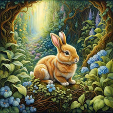 Load image into Gallery viewer, Diamond Painting - Full Round - little rabbit in the forest (30*30CM)