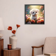 Load image into Gallery viewer, Diamond Painting - Full Round - puppy in forest (30*30CM)