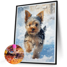 Load image into Gallery viewer, Diamond Painting - Full Round - Little Yorkie in the snow (30*40CM)