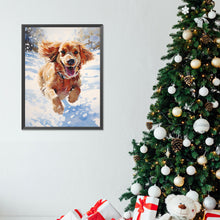 Load image into Gallery viewer, Diamond Painting - Full Round - Little golden retriever in the snow (30*40CM)