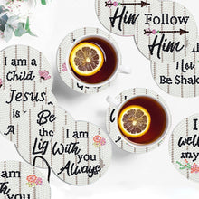 Load image into Gallery viewer, 8 PCS Acrylic DIY Diamond Painting Art Coaster Kit with Holder (Love and Faith)
