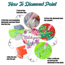 Load image into Gallery viewer, 8 PCS Acrylic DIY Diamond Painting Art Coaster Kit with Holder (Love and Thanks)