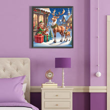 Load image into Gallery viewer, Diamond Painting - Full Round - Christmas sika deer (40*40CM)